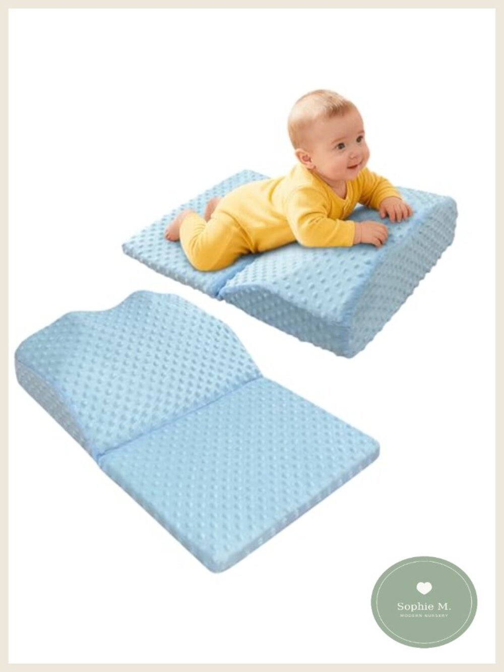 Infant Tummy Time Wedge Pillow Memory Foam Reflux Gas Relief Adjustable